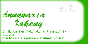 annamaria kokeny business card